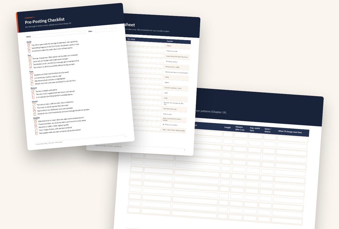The three fillable worksheets